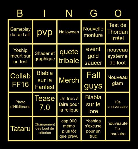 Tokyo Game Show Bingo Card