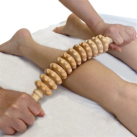 Wood Therapy Roller Massage Tool Handheld Cellulite Trigger Point Stick