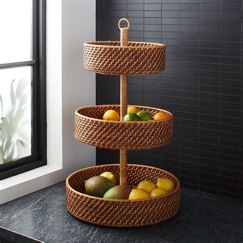 Artesia Honey Tier Fruit Basket Reviews Crate And Barrel Tiered