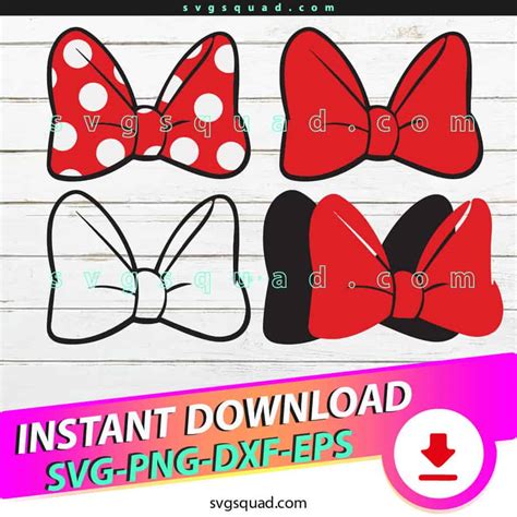 Digital Minnie Mouse Bow Svg Minnie Mouse Bow Clipart Layared Minnie