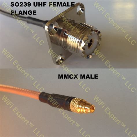 Rg Uhf Female Flange To Mmcx Male Coaxial Rf Pigtail Cable Rf