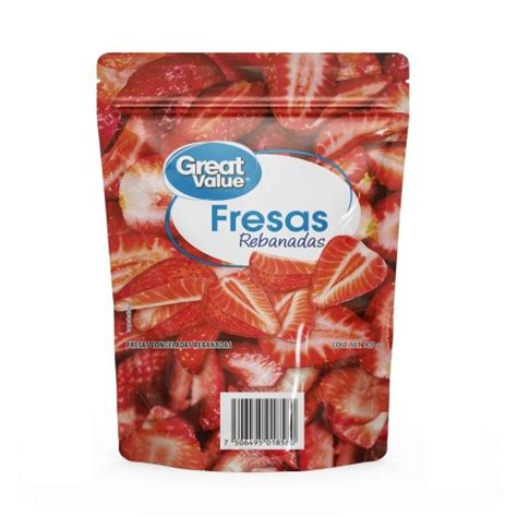 Fresas Great Value Congeladas Rebanadas 907 G Bodega Aurrera Despensa