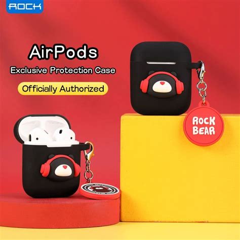 Rock Bear Airpods Bear Pro Silicon Case เคสหูฟังลายน้องหมี เคสซิลิโคน