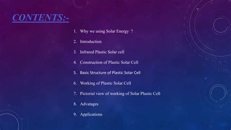 Infrared Plastic Solar Cell Ppt