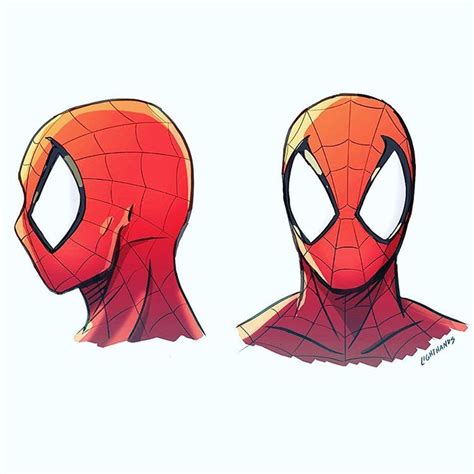 Spiderman Head Drawings