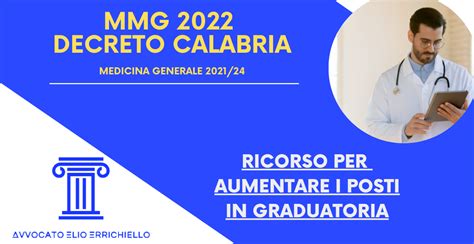 Ricorso Decreto Calabria MMG 2021 24 Sottodimensionamento Posti