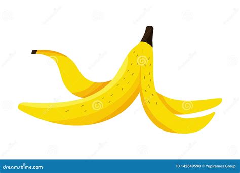 Banana peel cartoon stock vector. Illustration of danger - 142649598