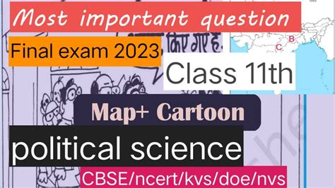 Class 11 Political Science Map Work Cartoon Based Questions Annual