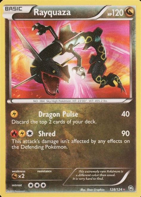 Rayquaza Black White Dragons Exalted Holo Secret