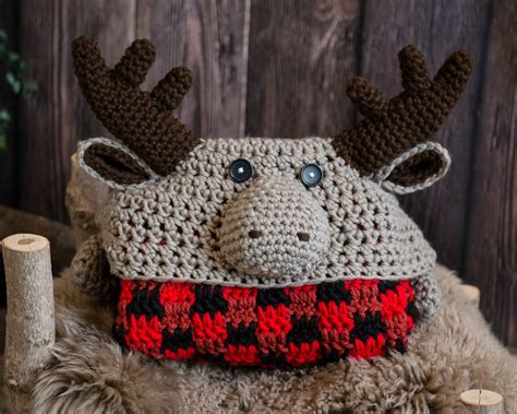 Crochet Hooded Moose Blanket Mj S Off The Hook Designs Crochet