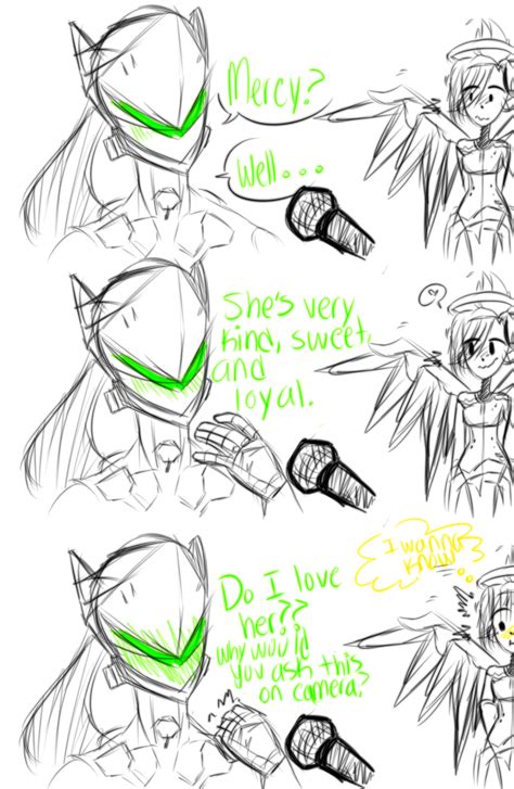 Mercy X Genji Overwatch Overwatch Comic Overwatch Funny