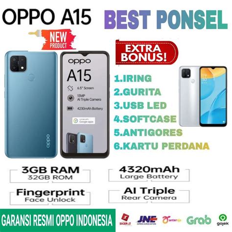 OPPO A15 RAM 3 32 GB GARANSI RESMI OPPO INDONESIA Shopee Indonesia