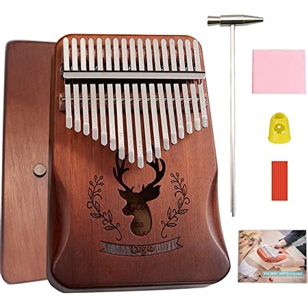 Kalimba 17 Clés Pouce Piano Piano à Doigts Portable Mbira Sanza