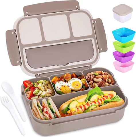 Bento Box Adult Lunch Box Containers For Adults Men Women With 4