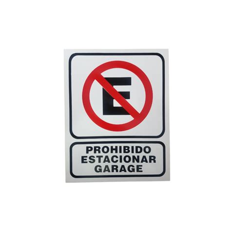 Cartel Prohibido Estacionar Garage