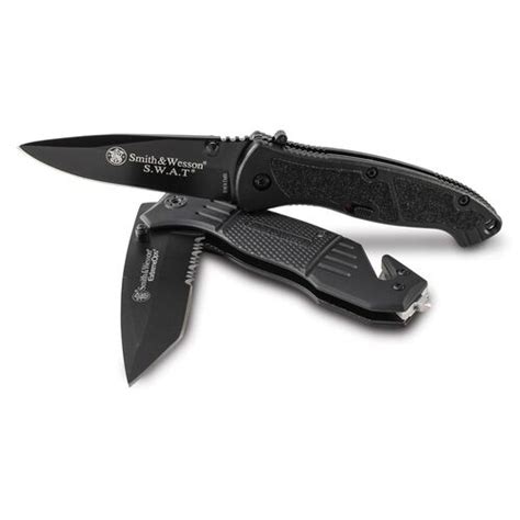 Smith And Wesson® Extreme Ops Liner Lock Folding Knife Partially Serrated Drop Point Tanto Blade