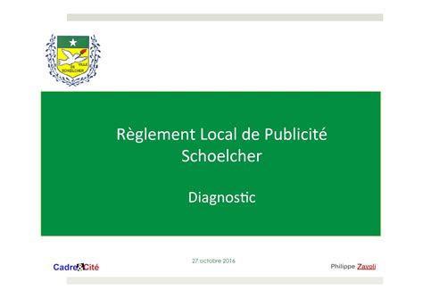 Calam O R Glement Local De Publicit Sch Pr Sentation Diag