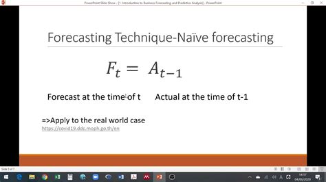 Naive Forecasting And Mape Youtube