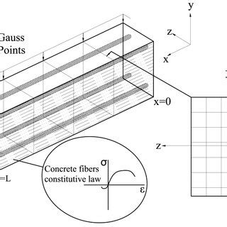 Euler-Bernoulli beam theory and fiber model. | Download Scientific Diagram