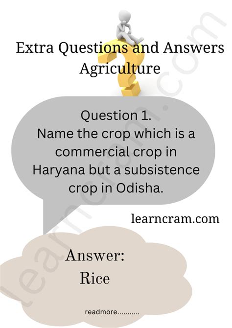 Class 10 Geography Chapter 4 Extra Questions And Answers Agriculture