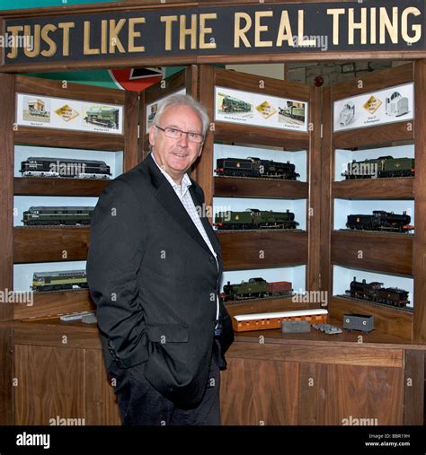 Pete Waterman in front of his miniture railway models at Steam museum ...