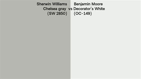 Sherwin Williams Chelsea Gray Sw 2850 Vs Benjamin Moore Decorators