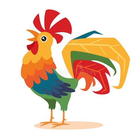 Cartoon Illustration Of A Rooster Stock Vector Illustration Of Animal