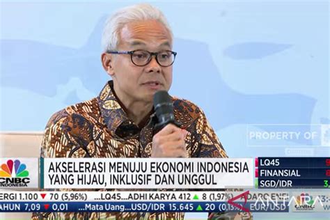 Ganjar Tekankan Optimalisasi Ekonomi Hijau Biru Hingga Digital Antara