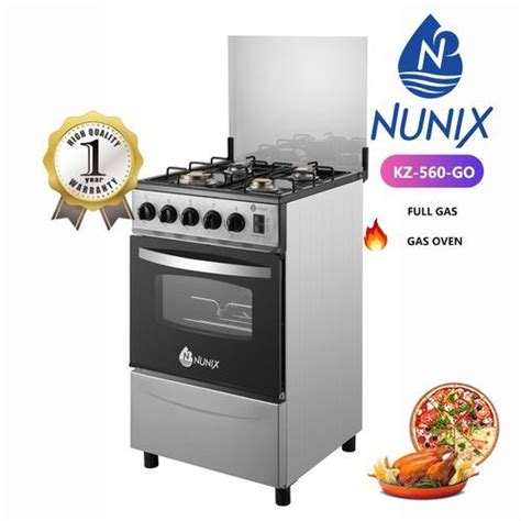 Nunix Free Standing Gas Burner Electric Cooker With Oven Grill