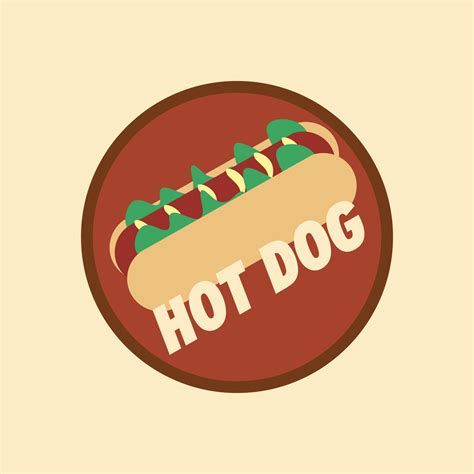 HOT DOG DESIGN LABEL OR LOGO CONCEPT 15602261 Vector Art at Vecteezy