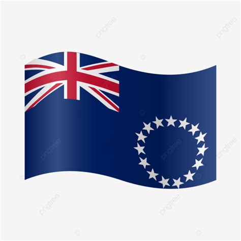 Vector Realistic Illustration Of Cook Islands Flag Cook Islands Flag