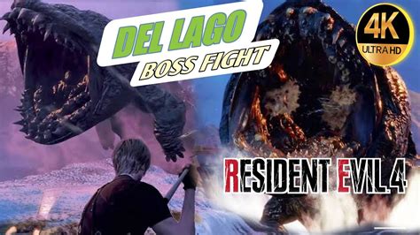 Resident Evil Remake Leon S Kennedy Vs Del Lago Boss Fight