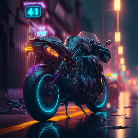 Fondo De Pantalla De Ilustración De Motocicleta Deportiva Foto Premium