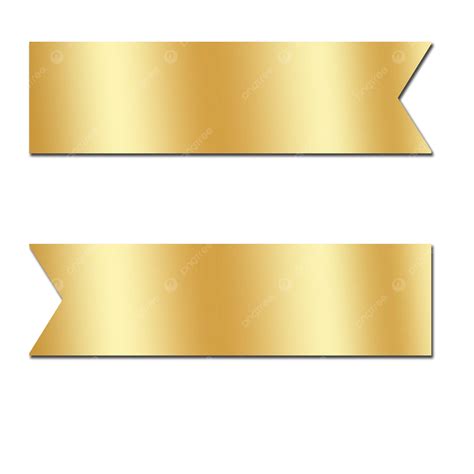 Golden Ribbon Label Banner Png Vector Psd And Clipart With