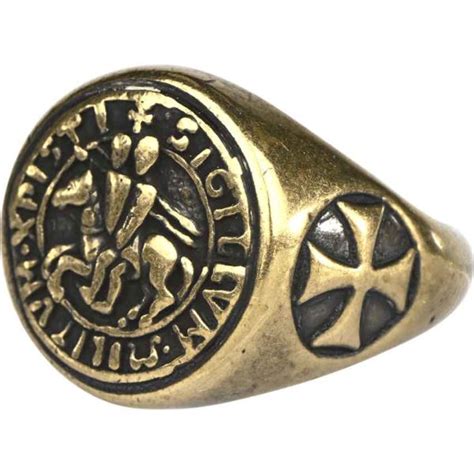 Bronze Knights Templar Seal Ring