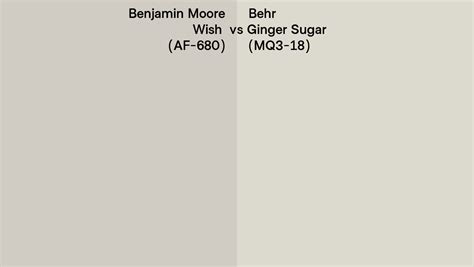 Benjamin Moore Wish AF 680 Vs Behr Ginger Sugar MQ3 18 Side By Side