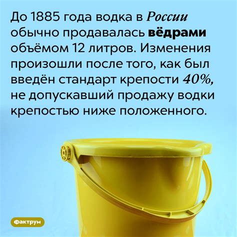 До 1885 года водка продавалась вёдрами