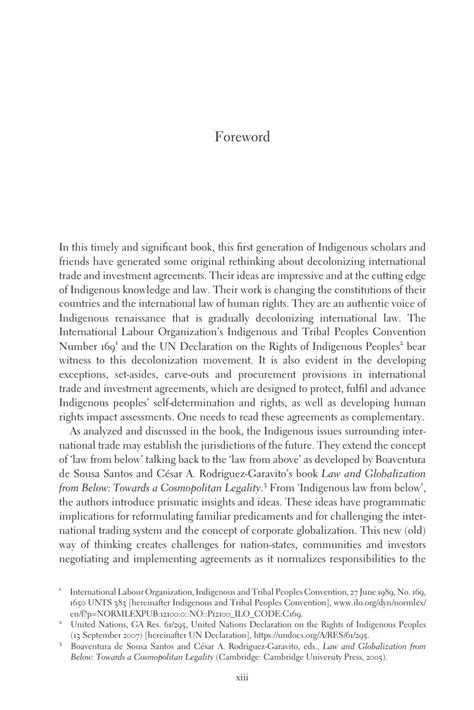 Foreword Indigenous Peoples And International Trade