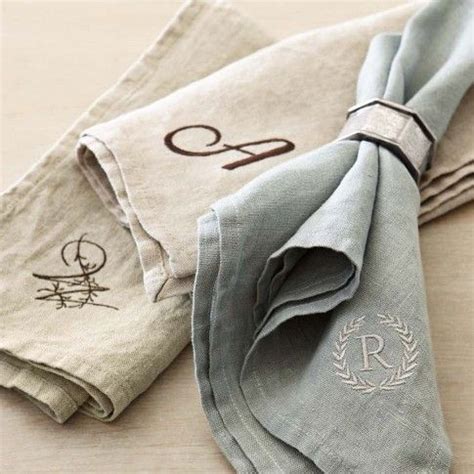 Italian Washed Linen Napkins Set Of 4 Linen Napkins Napkins