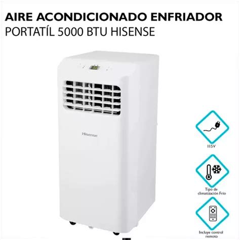 Aire Acondicionado Enfriador Portatil 5000 Btu Hisense