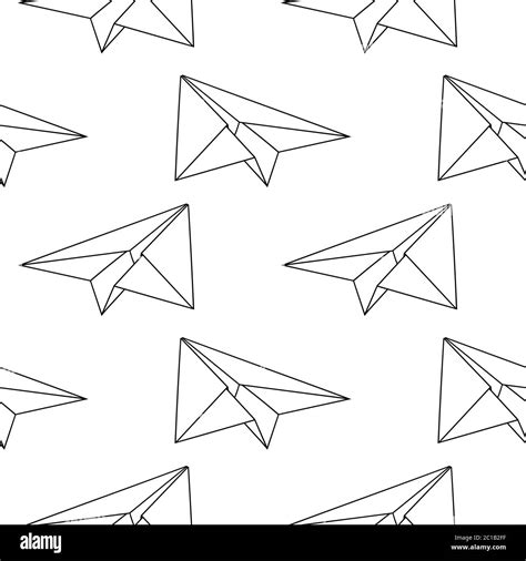 Seamless Paper Airplane Background Hi Res Stock Photography And Images