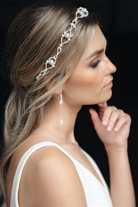 Adeline Pearl Bridal Headpiece Tania Maras Bridal