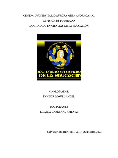 Centro Universitario Aurora Meza Andraca A Pdf Evaluación Enseñando