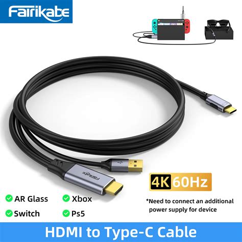 C Ble Adaptateur Hdmi Vers Usb De Type C Pour Ps5 Commutateur Steam