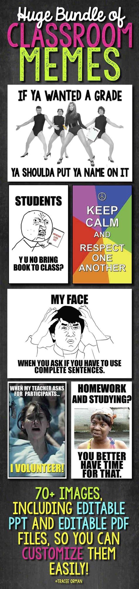 Classroom Memes Posters Editable {Back to School, Class Rules ...