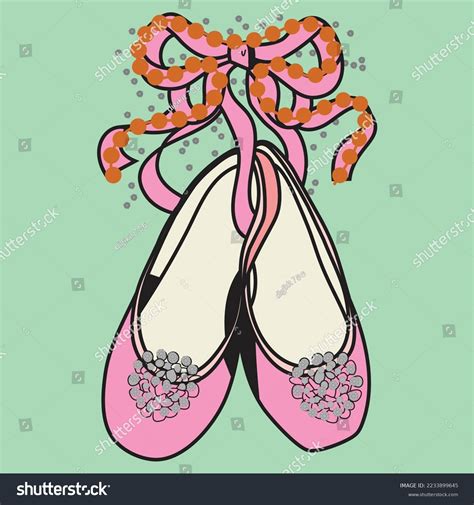 Pink Ballet Shoes Vector Graphic Illustration Stock Vector (Royalty ...