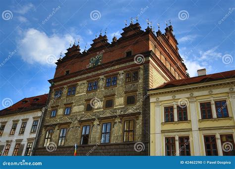 Town Hall Old Architecture Pilsen Czech Republic Stock Photo Image