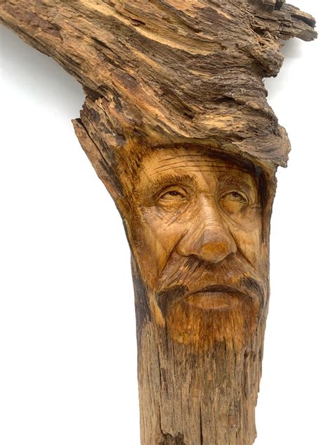 Wood Carving Wood Wall Art Wood Decor Carving Of A Face Hand Etsy