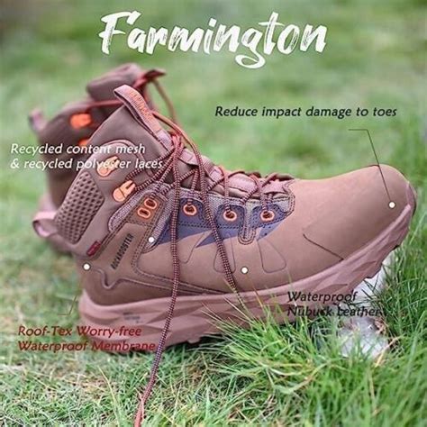 ROCKROOSTER Medium Waterproof Hiking Boots 6 Anti Fatigue Leather