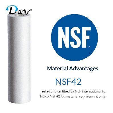 NSF42 FDA Halal Approved PP Melt Blown Water Sediment Filters 5 Micron